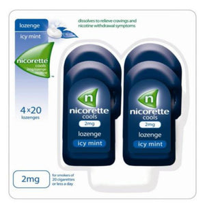 Nicorette Cools 80 Lozenges, 2 mg (Stop Smoking Aid)