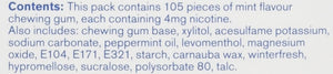 Nicorette Icy White Chewing Whitening Gum, 4 mg, 105 Pieces (Stop Smoking Aid)