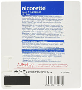 Nicorette Cools 80 Lozenges, 4 mg (Stop Smoking Aid)