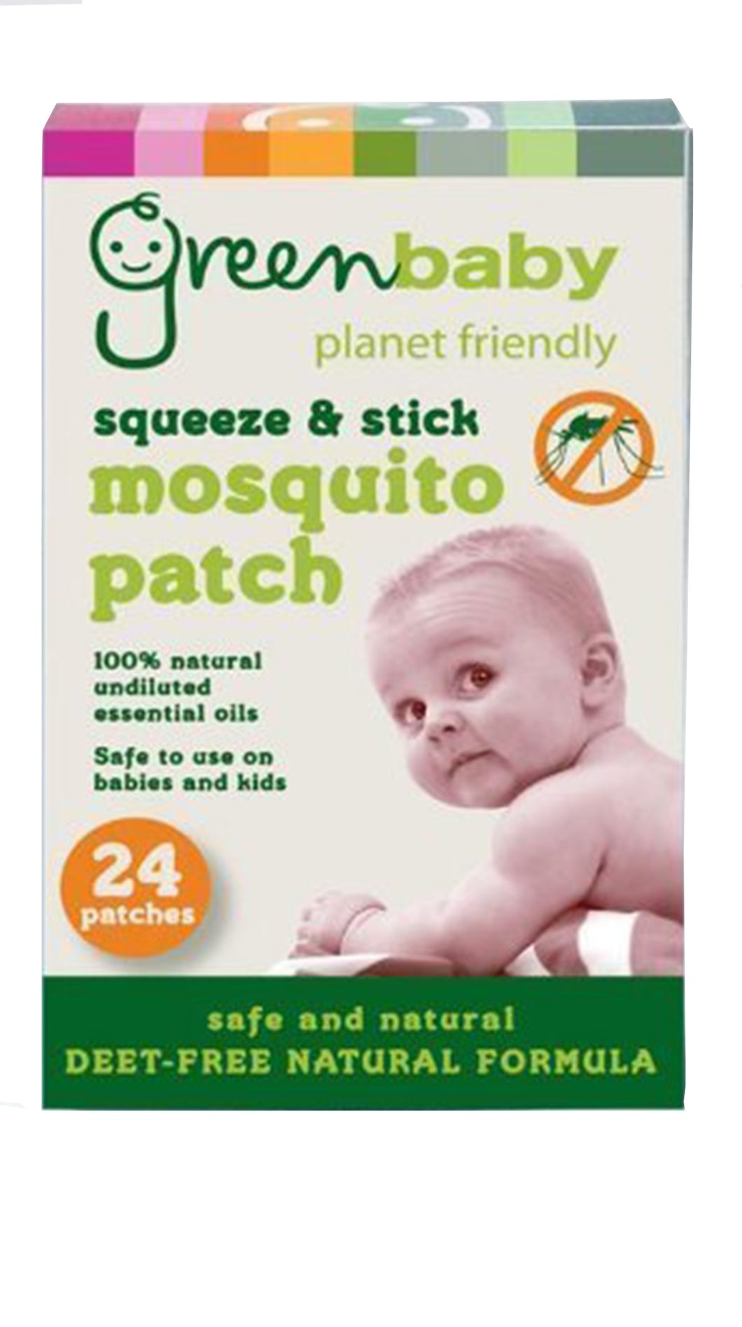 Green Baby Mosquito Patch Insect Repellent Deet Free 100% Natural