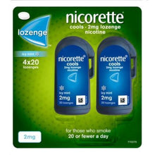 Load image into Gallery viewer, Nicorette Cools 80 Lozenges, 2 mg (Stop Smoking Aid)