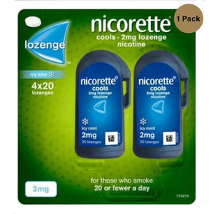Nicorette Cools 80 Lozenges, 2 mg (Stop Smoking Aid)