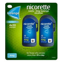 Load image into Gallery viewer, Nicorette Cools 80 Lozenges, 4 mg (Stop Smoking Aid)