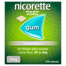 Load image into Gallery viewer, Nicorette Original Chewing Gum, 4 mg, 210 Pieces (Stop Smoking Aid)- Packaging may Vary