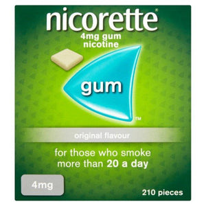 Nicorette Original Chewing Gum, 4 mg, 210 Pieces (Stop Smoking Aid)- Packaging may Vary
